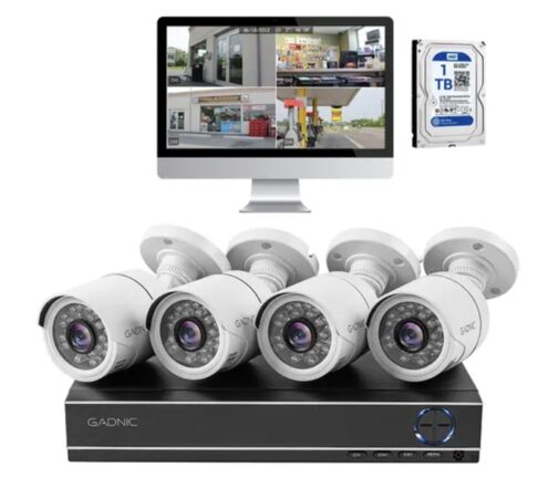 Cámaras de Seguridad x4 + DVR 8CH Gadnic SX14 Interior / Exterior IP CCTV Visión Nocturna 1Tb