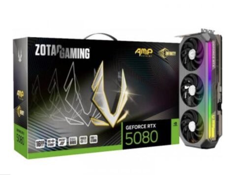 Placa de Video Zotac GeForce RTX 5080 16GB GDDR7 AMP EXTREME INFINITY